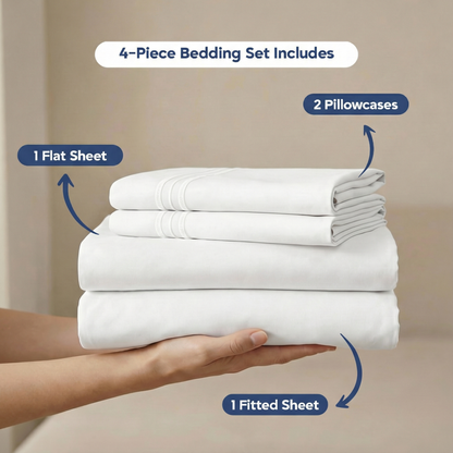 Full Bedding Set with Our Never-Slip Bed Sheet Technology