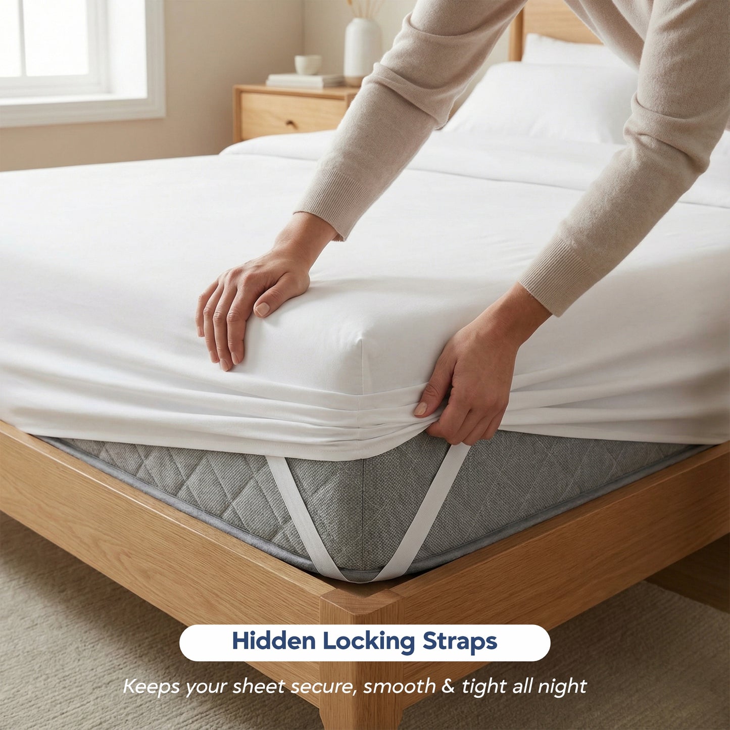 Full Bedding Set with Our Never-Slip Bed Sheet Technology