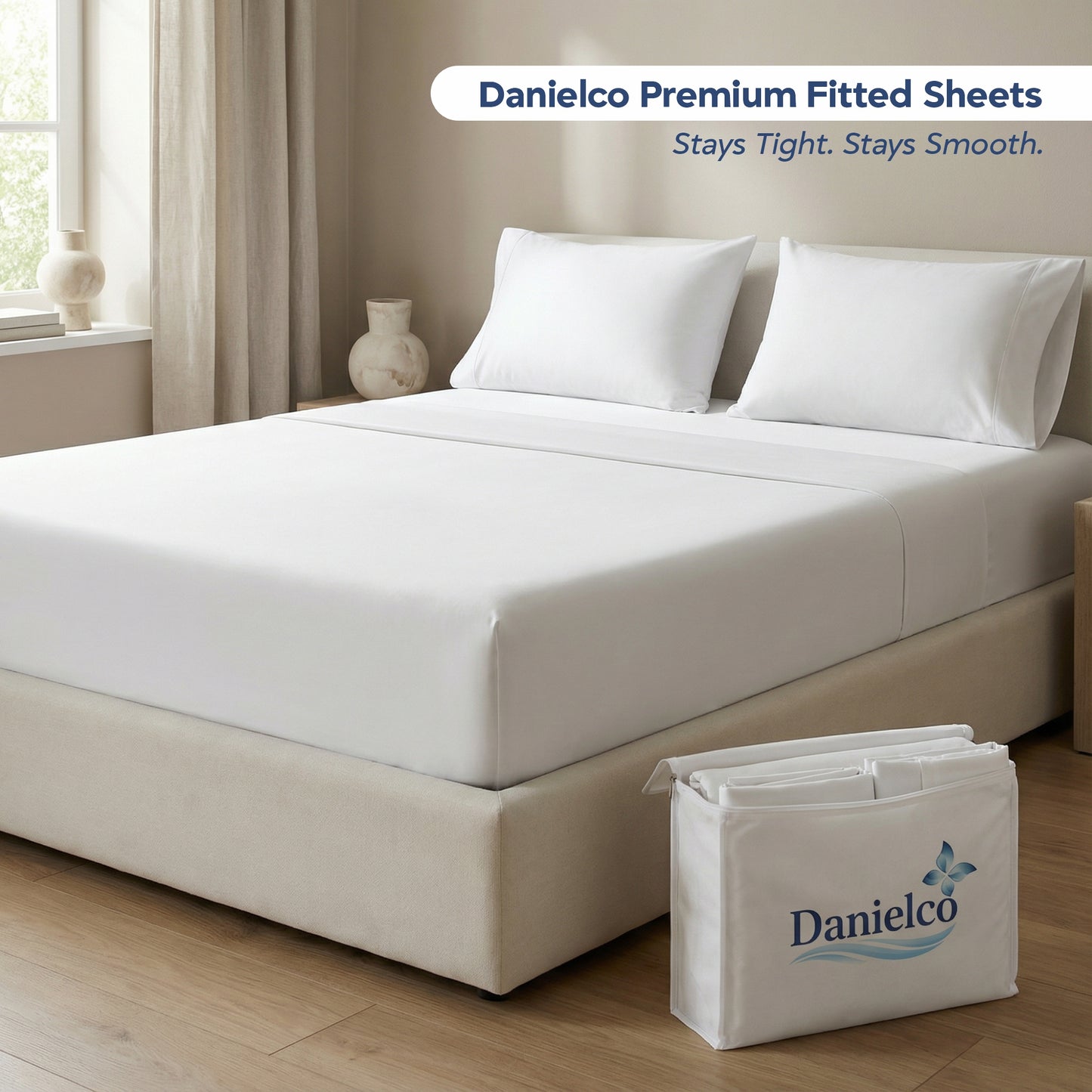 Full Bedding Set with Our Never-Slip Bed Sheet Technology