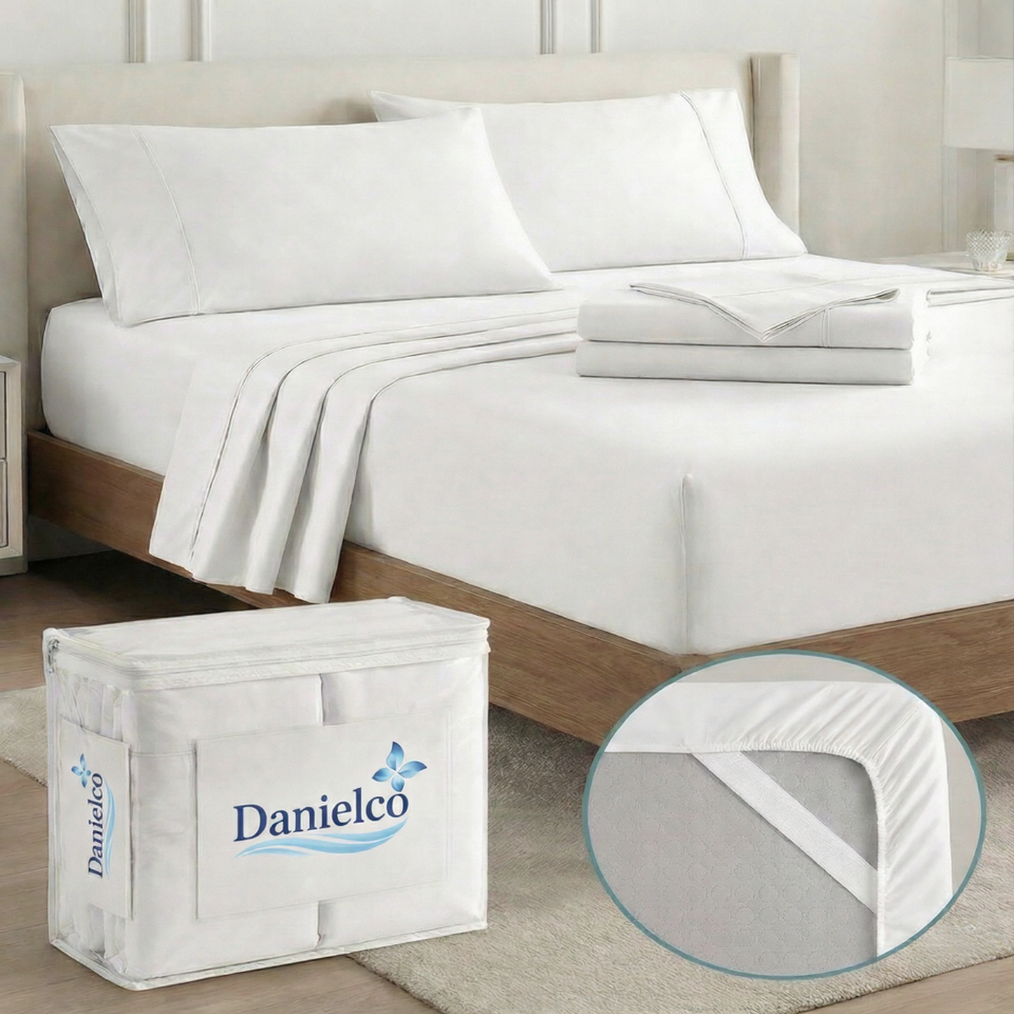 Full Bedding Set with Our Never-Slip Bed Sheet Technology