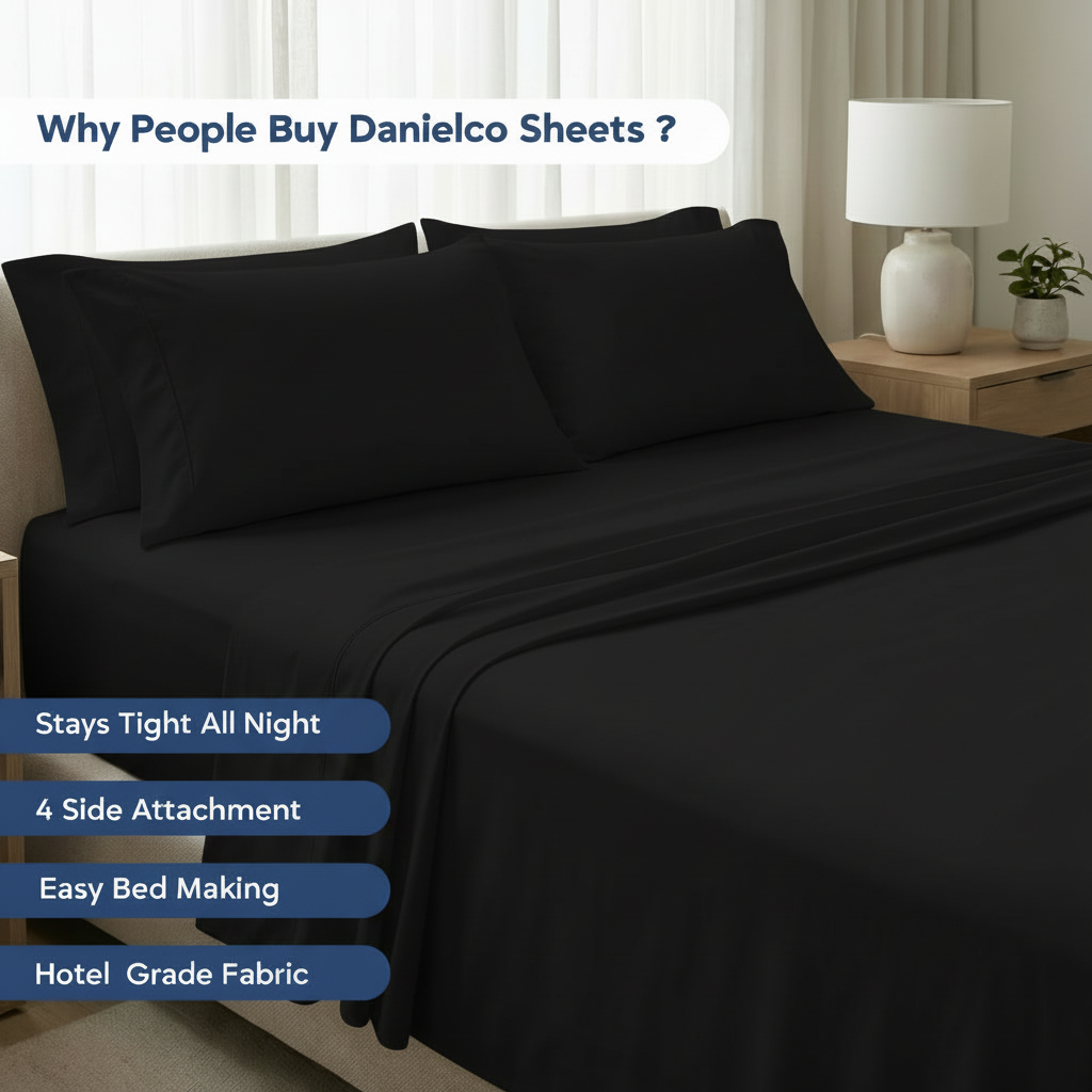 Full Bedding Set with Our Never-Slip Bed Sheet Technology