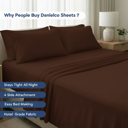 Full Bedding Set with Our Never-Slip Bed Sheet Technology