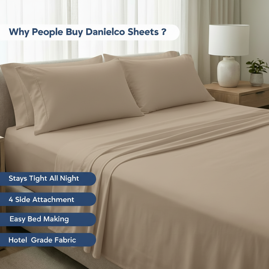 Full Bedding Set with Our Never-Slip Bed Sheet Technology
