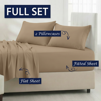 Full Bedding Set with Our Never-Slip Bed Sheet Technology
