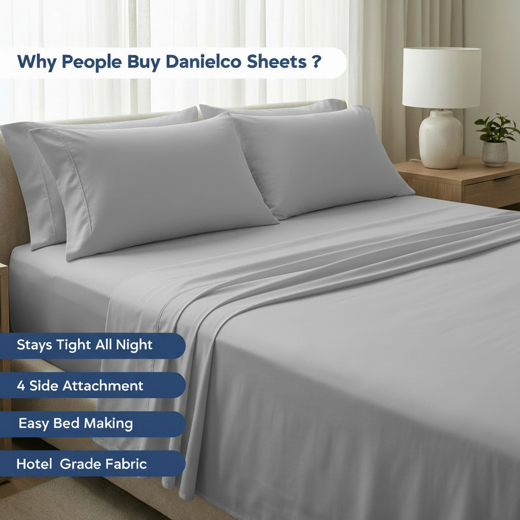 Full Bedding Set with Our Never-Slip Bed Sheet Technology
