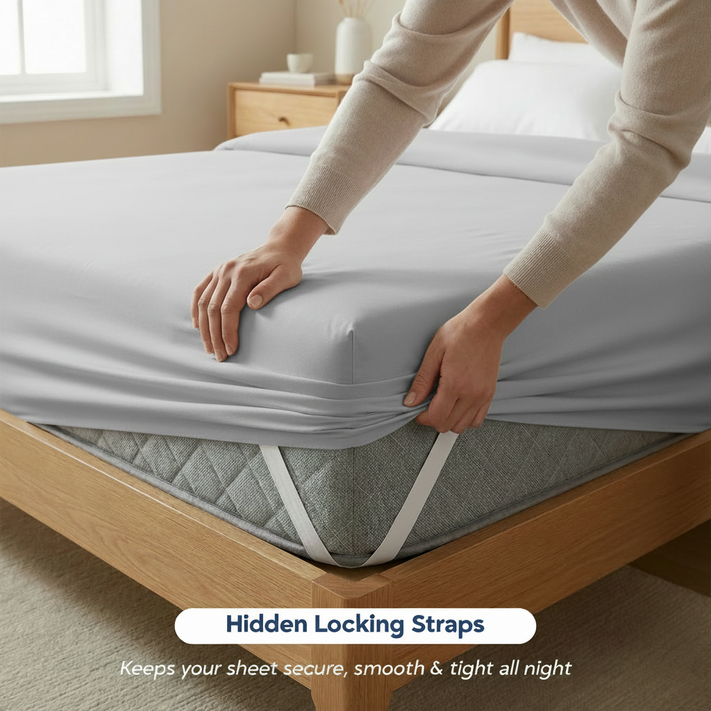 Full Bedding Set with Our Never-Slip Bed Sheet Technology