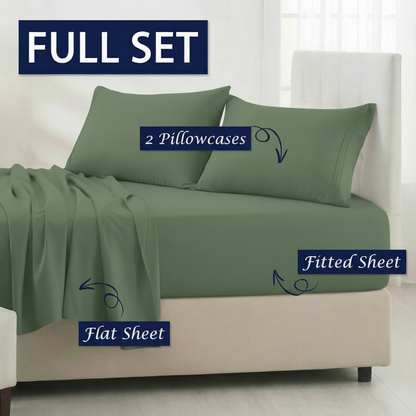 Full Bedding Set with Our Never-Slip Bed Sheet Technology