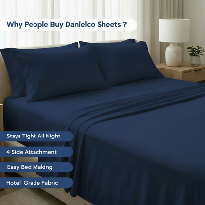 Full Bedding Set with Our Never-Slip Bed Sheet Technology