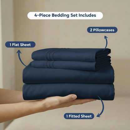 Full Bedding Set with Our Never-Slip Bed Sheet Technology