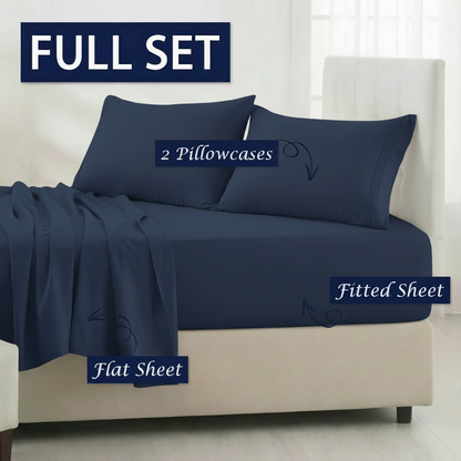Full Bedding Set with Our Never-Slip Bed Sheet Technology