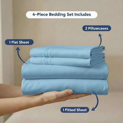 Full Bedding Set with Our Never-Slip Bed Sheet Technology