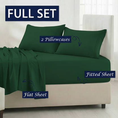Full Bedding Set with Our Never-Slip Bed Sheet Technology
