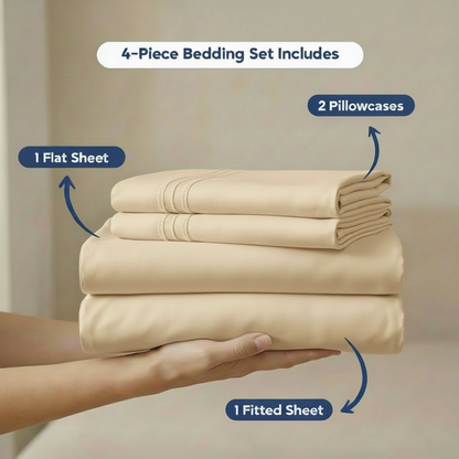 Full Bedding Set with Our Never-Slip Bed Sheet Technology