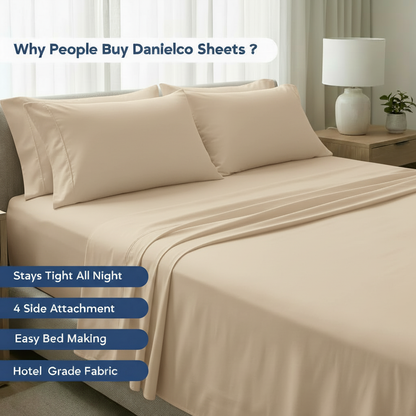 Full Bedding Set with Our Never-Slip Bed Sheet Technology