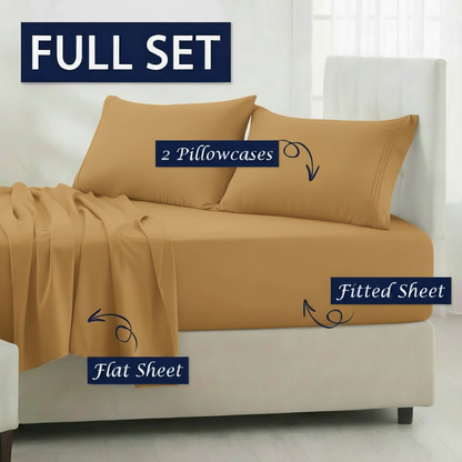 Full Bedding Set with Our Never-Slip Bed Sheet Technology